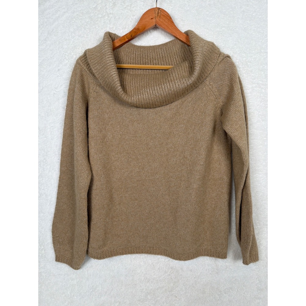 & Other Stories Sweater Womens M Tan Cowl Neck Wool Alpaca Blend Raglan Knit